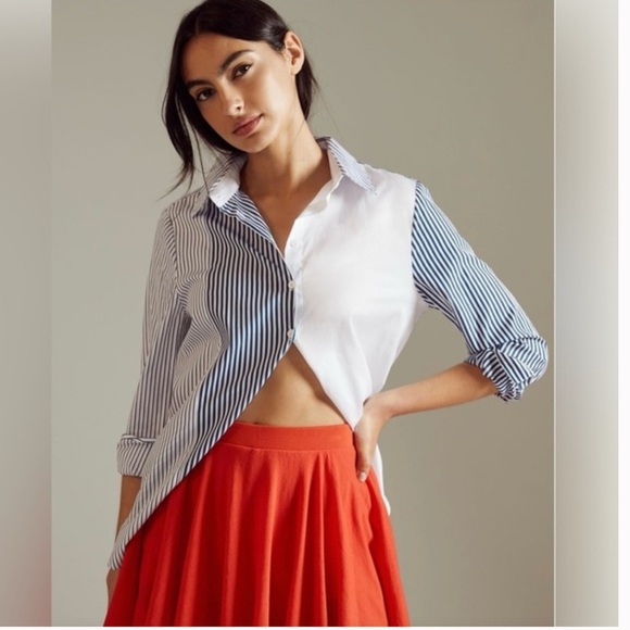 Harshman Tops - NWT $199 Harshman Aurora Stripe Button-down Size XS  cotton